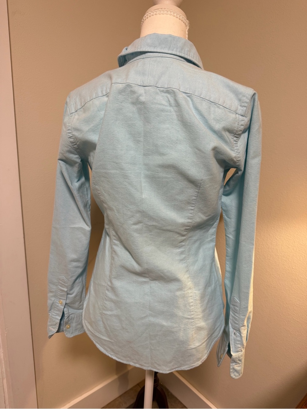 Ralph Lauren Light Blue Women's Button-Down Shirt Pony Preppy Classy - Picture 10 of 11